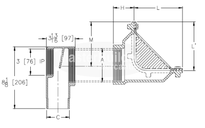 Zurn Z187 / Z189 -DA Bajante 2-4"