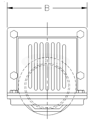 Zurn Z187 6" x 7" or 8" x 12" Oblique Scupper Drain