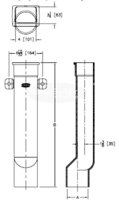 Zurn Z192 4" x 3" Downspout Boot