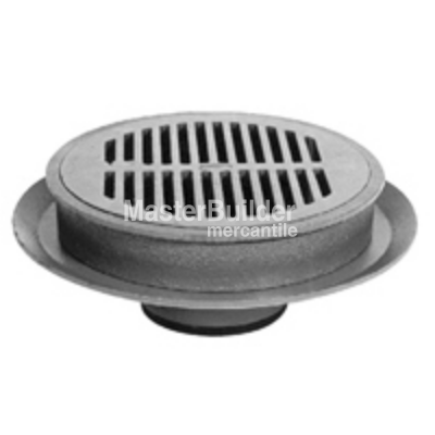 Zurn Z509-4IP-G 12" Heavy-Duty Drain, 4" Threaded Connection, Galvanized