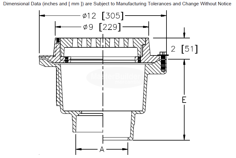 Zurn Z511 9" Heavy-Duty Drain