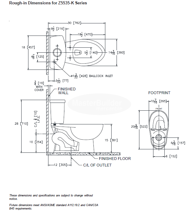 Zurn Z5535-K EcoVantage® High Efficiency, 1.28 GPF, Elongated, Siphon Jet Toilet