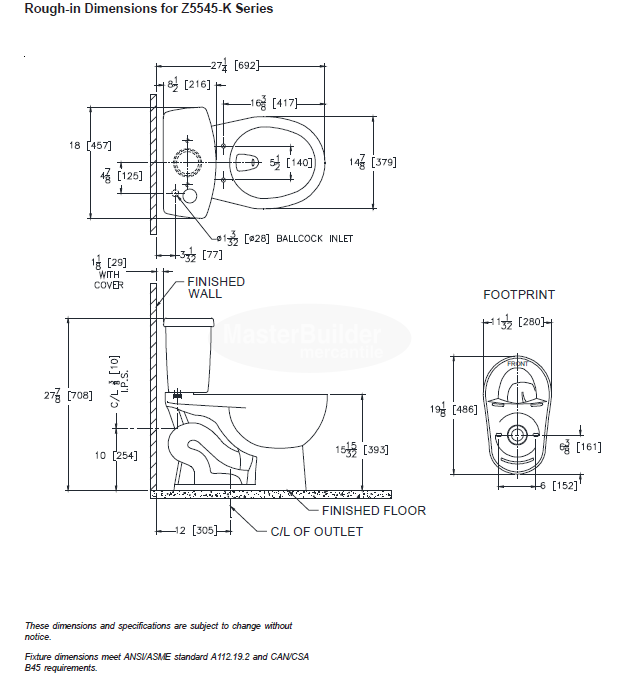 Zurn Z5545-K EcoVantage® High Efficiency, 1.28 GPF, Round Front, Siphon Jet Toilet