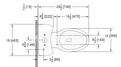 Zurn Z5550 1.6 GPF ADA Elongated, Siphon Jet Two-Piece Toilet