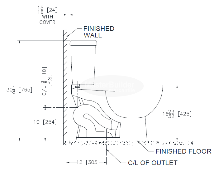 Zurn Z5551-K Z-HPT™ High Performance, 1.6 GPF, ADA, Elongated, Siphon Jet Toilet