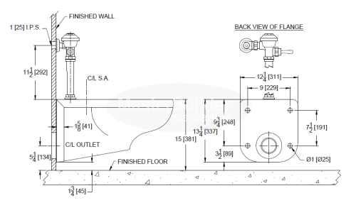 Zurn Z5615-BWL-AM HET Elongated Wall Hung EcoVantage® Flush Valve Toilet with Antimicrobial Glaze