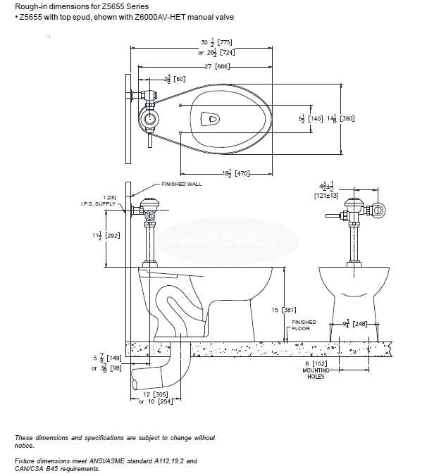 Zurn Z5665-BWL1-AM HET Elongated Floor Mounted, ADA Height EcoVantage® Flush Valve Toilet with Antimicrobial Glaze