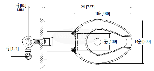 Zurn Z5683 Stainless Steel Antimicrobial Powder Coated Wall Hung Concealed Flush Valve Toilet