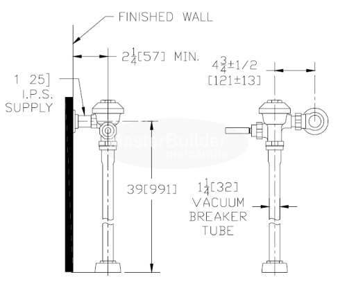 Zurn Z6096AV 3.5 GPF AquaVantage Exposed Flush Valve for Eastern Style Water Closets