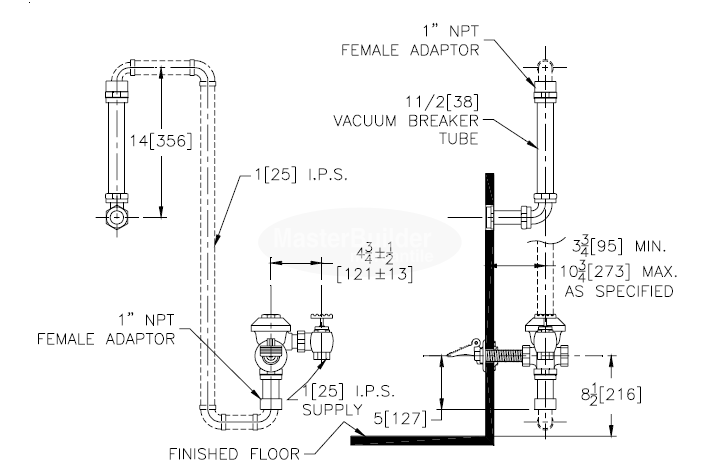 Zurn Z6313AV AquaVantage AV® Exposed Foot Pedal Actuation Flush Valve