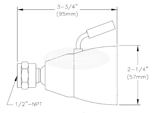 Zurn Z7000-S5 Temp-Gard® Large Brass Shower Head w/ Volume Control