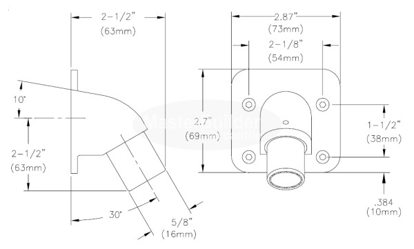 Zurn Z7000-i2 Institutional 30 Degree Fixed Shower Head