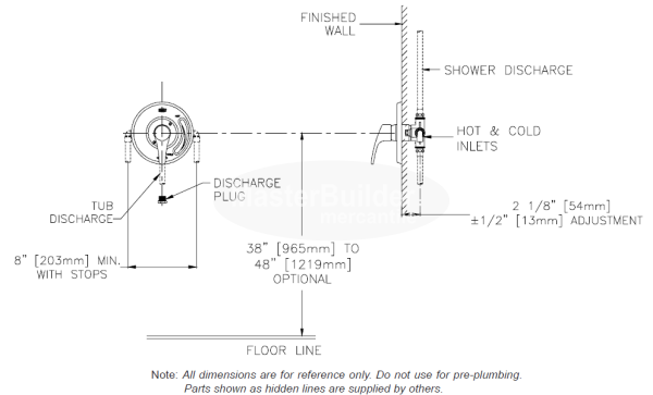 Zurn Z7300-SS-MT TEMP-GARD® III TUB AND SHOWER VALVE & TRIM