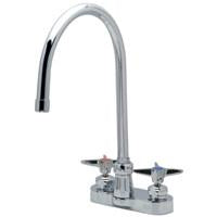 Zurn Z812C2-XL Lead-Free 4" Centerset Faucet with 8" Gooseneck and Four Arm Handles