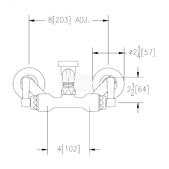 Zurn Z841L1-RC Rough Chrome Service Sink Faucet w/ 2-1/2" Vacuum Breaker Spout and Lever Handles