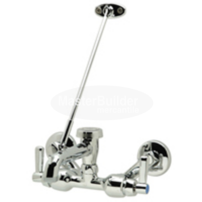 Zurn Z841M1-XL Sink Faucet w/ 6" Vacuum Breaker Spout, Lever Handles, Pail Hook, 3/4" Hose End and Brace