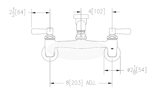 Zurn Z843L1 Sink Faucet with 2-1/2" Vacuum Breaker Spout and Lever Handles