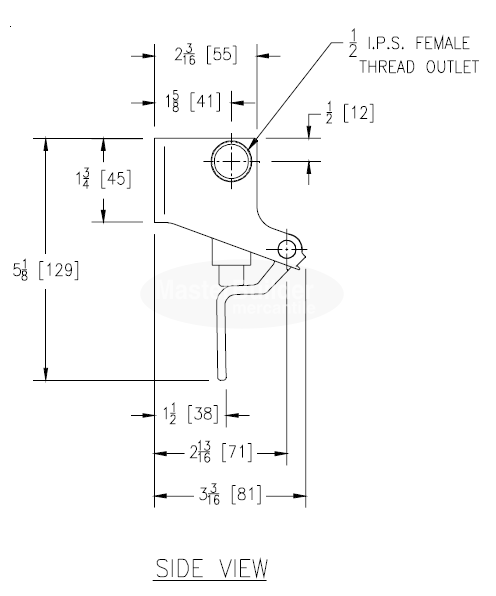 Zurn Z85100-XL Foot Pedal Valve, Floor-Mounted, Self-Closing