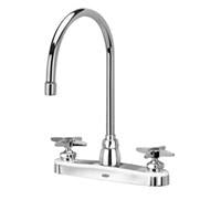 Zurn Z871C2-XL Lead-Free 8" Centerset Faucet with 8" Gooseneck and Four-Arm Handles