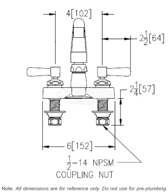 Zurn Z812G1-XL 4" Centerset Faucet with 8" Cast Spout and Lever Handles