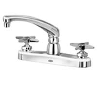 Zurn Z871G2-XL Lead-Free 8" Centerset Faucet with 8" Cast Spout and Four-Arm Handles