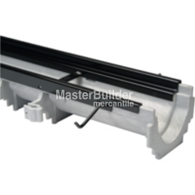 Zurn Z886-HD-8608 6.75" Wide x 80" Long Presloped HDPE Perma-Trench Drain Channel w/ Heavy-Duty HDF Frame #8 Section