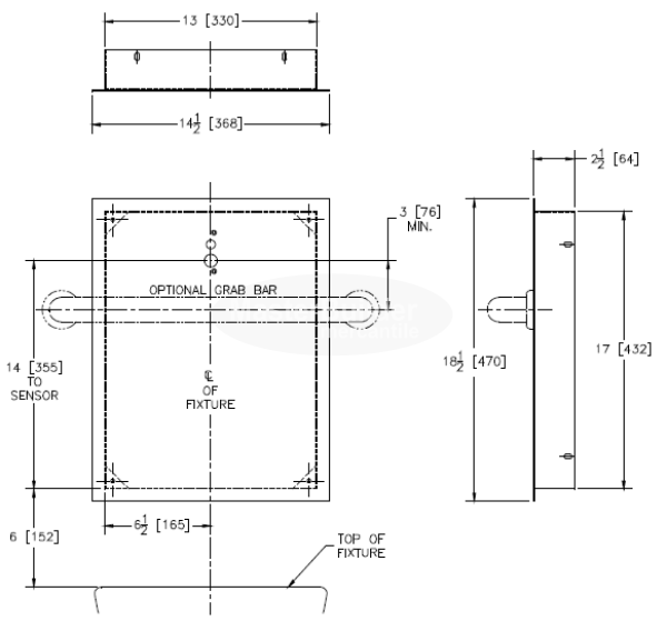 Zurn ZEMS6199-BX17-C Access Panel and Frame for Concealed Sensor Water Closest Flush Valves