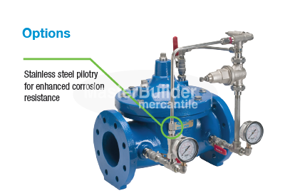 Zurn Wilkins 3-ZW209BP 3" Pressure Reducing Valve with Low Flow By-Pass, Pilot Controlled, Lead-Free